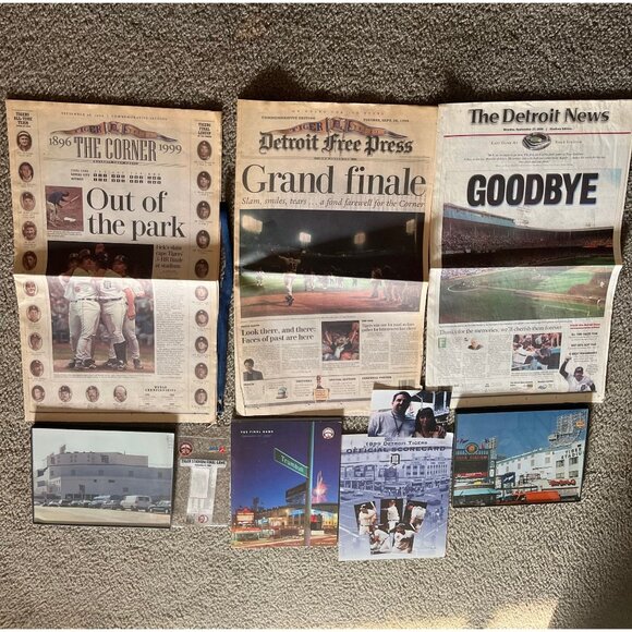 Vtg Sep. 27, 1999 Lot Of 10 Items The Final Game Detroit Tigers Detroit Stadium - Picture 2 of 10